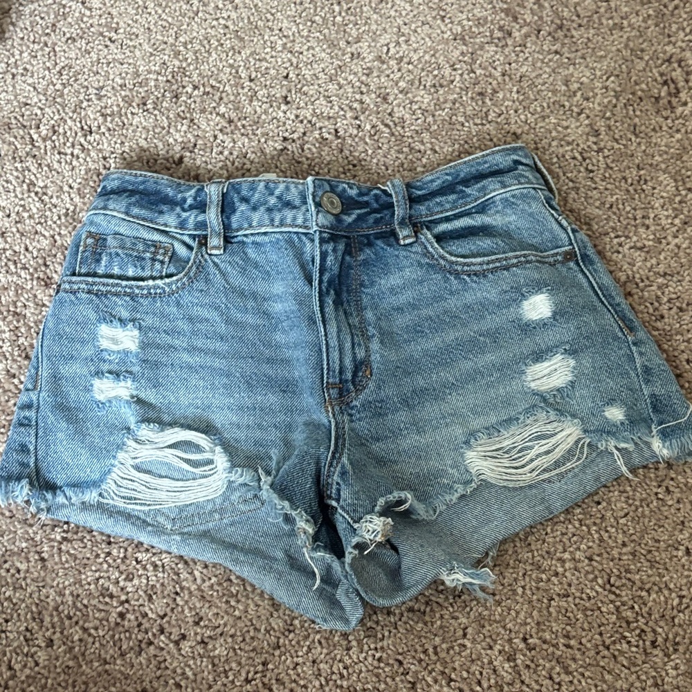 PacSun Blue Distressed Jean Shorts